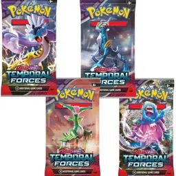 crazybuy POKIEMON TCG Latest Series: Scarlet Violet: Temporal Forces: 4pcs Booster Pack image 2