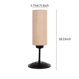 new era Beige Jute Shade Country Table Lamp With Black Base image 5