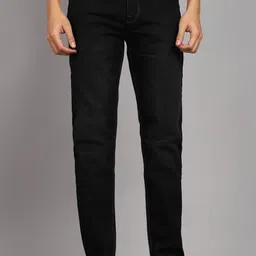 flying machine Men Slim Mid Rise Black Jeans image 1