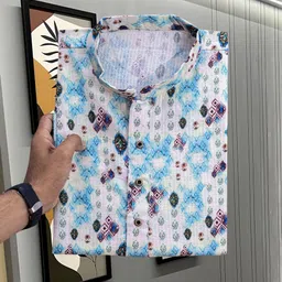 lazzly Men Printed Cotton Blend Straight Kurta-picture-14