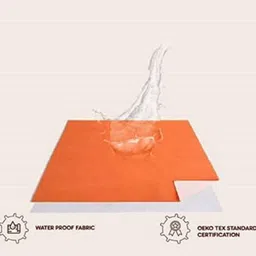 kachu Waterproof Cotton Dry Sheet New Born Baby Bed Protector (Medium, Dark Navy Blue) image 3