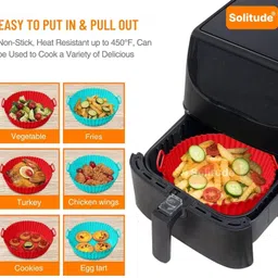 geutierl Silicone Storage Bowl Non-Stick Silicone Baking Pan for Cake & Pizza image 5