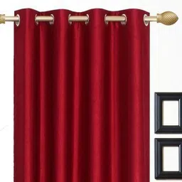 mclimb 213.42 cm (7 ft) Polyester Semi Transparent Door Curtain (Pack Of 2) image 2