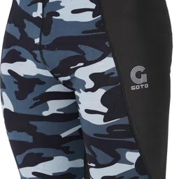 goto Printed Men Blue Tights image 4