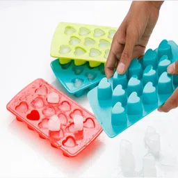 deodap Multicolor Plastic Ice Cube Tray image 2