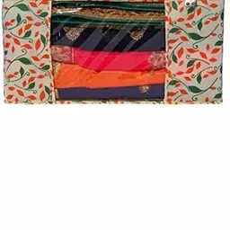 calado Beige Saree Cover Material Non-Woven, Pack of 3 Polyester Collapsible Wardrobe-picture-30