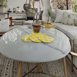 the furr company Round Reversible Resin Coaster Set image 3