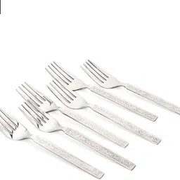 bzilo Stainless Steel Pack Of 6 Dinner Forks Set Fork Set for Home and Kitchen T36 Stainless Steel Dinner Fork-picture-23