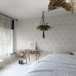 Maison Grey PVC High Wash Resistant Wallpaper Roll-image-87