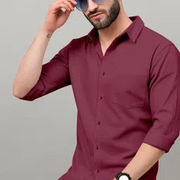 ashadhi Men Regular Fit Solid Spread Collar Formal Shirt-picture-26