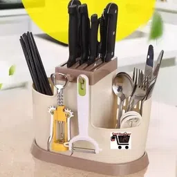 Self Draining Organizer Chopsticks Basket - Kitchen knife holder, spoon holder,spoon,Fork,Knives,Spoons,kitchen cutlery ,Knife & Other Kitchen Cutlery Storage Holder Stand Disposable Plastic Cutlery Set for kitchen products Plastic Cutlery Set-image-7