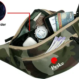prike WAIST BAG Elegant Style Travel Pouch Passport Holder with Adjustable Strap image 4