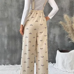 lulu & sky Women Beige Dungaree image 4