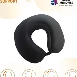 fridup Memory Foam Cushion Pack of 1 Geometric Memory Foam Travel Neck Pillow , Velvet Fabric for Sleeping, Multipurpose Pillow image 1