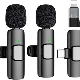 Wireless Microphones with Noise Reduction for Vlogs Video Recording Collar Microphone-image-7