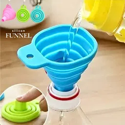 myniqs Silicone Funnel | Kitchen Multipurpose Use |Foldable Silicone Funnel image 2