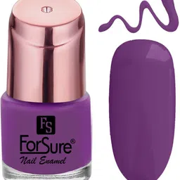forsure Glossy Finish Nail Polish With Quick Dry Formula Combo of 2 Solid Purple ,Classic Grey image 2