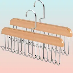 tvaynexx 8-Hook Pine Rack – Cap Sack & Apparel Wooden Shirt Pack of 2 Hangers For Shirt-picture-21