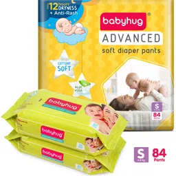 babyhug Advanced Pant Style Diapers Small - 84 Pieces & 2 Packs Lemon Wipes -72 Pieces - S-picture-13