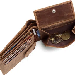 wildhorn Men Casual Tan Genuine Leather RFID Wallet - Regular Size image 5