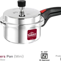 summit |Supreme Mini Pan | Induction Base || Aluminium Pressure Cooker | | Outer Lid | 2 L Induction Bottom Pressure Pan-picture-15