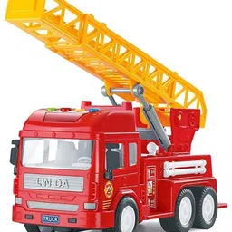 namanshu tex Extending Rotating Ladder Firetruck Toys Construction Vehicles Fire Truck-picture-31
