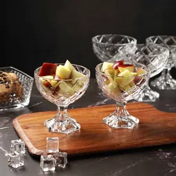 ceradeco (Set of 6) 155ml Glass Ice Cream Serving Bowl image 1