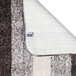 saral home Brown Microfibre 39 x 20 Inches Machine Made Floor Runner image 5