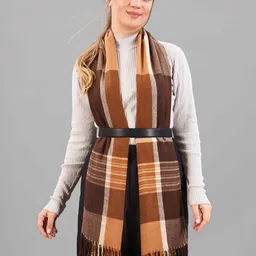 Tossido Unisex Checked Acrylic Mufflers image 3