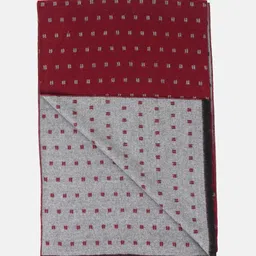 MUFFLY Men Red Printed Reversible Woolen & Acrylic Mufflers image 3