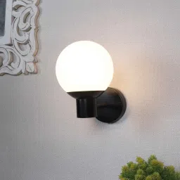 Glevara Black Iron Wall Light | E27 holder | without Bulb | Eliante by Jainsons Lights image 1