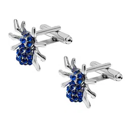 bodha Silver-Plated & Blue Quirky Superhero Collection Cufflink image 4