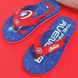 Kids Ville Boys Captain America Printed Thong Flipflops-picture-17