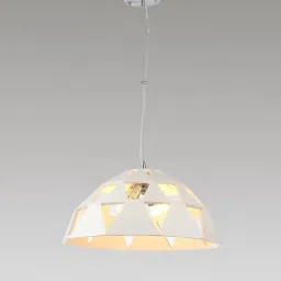 stello Loren White Plastic Hanging Light image 3