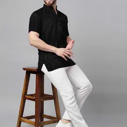 Men Solid Khadi Cotton Straight Kurta-image-24