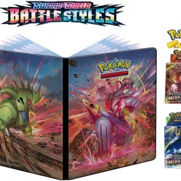 Pokemon Big Album With 2 Battle Style Vmax CARDS-image-37