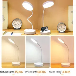 imnishnay LED Study Table Lamp,Flexible Gooseneck with Mobile Holder for Students Study Lamp image 3