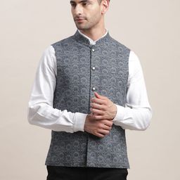 turtle Men Printed Nehru Jacket-picture-1