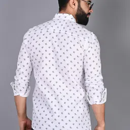 fubar Men Slim Fit Printed Spread Collar Casual Shirt image 3