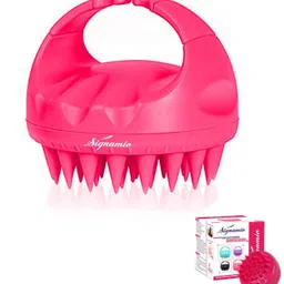 Shampoo Brush Silicon Scalp Massager Hair Brush Wet Dry Comb Head Scrubber 100% Comfortable for All Hair Improve Blood Circulation for Men,Women Pets - PINK Color-1 Pcs-image-60