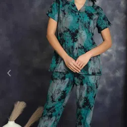 trinabh Women Shirt & Pyjama set Multicolor Printed-picture-18