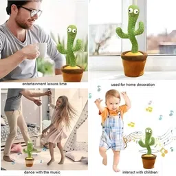 hibaby Smart LED Light Singing cactus With recording,USB Rechargeable Battery image 4