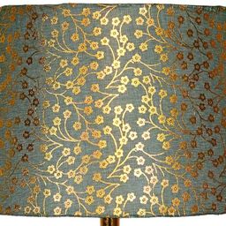 foziq Fancy 10" Green & Gold Fabric Drum Shape Table Lamps Lamp Shade-picture-15