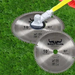 balwaan krishi 80 Teeth TCT Blade Suitable For All Type Of Brush Cutter (Pack Of 2) Metal Cutter image 3
