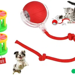 Interactive Touch-Activated Cat Toy – Smart Rolling Ball with Auto-Standby Plastic, Rubber Tug Toy, Plush Toy, Training Aid For Dog & Cat-image-15