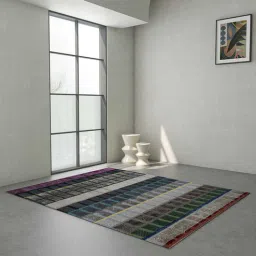 jaipur rugs Grey Geometric Wool & Viscose 8 ft x 10 ft Hand Tufted Carpet-picture-13