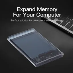 WiredCom 2.5'' Hard Drive Enclosure | 6Gbps USB 3.1 Type C to SATA 2.5 inch External HDD Case for SATA III, SSD, HDD image 2