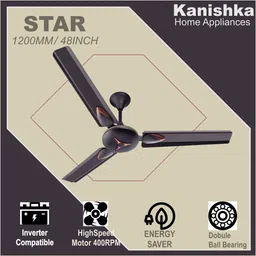 kanishka Star Energy Saver Ultra High Speed ceiling fan 400 RPM 1200 3 Blade Ceiling Fan image 3