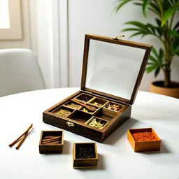the kalakaras Spice Set Wooden image 5