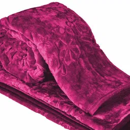 v.r.enterprises Self Design Double Mink Blanket for AC Room image 2